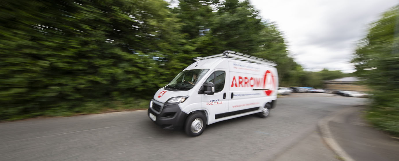 Arrow Industrial Doors Van Driving in Anglia
